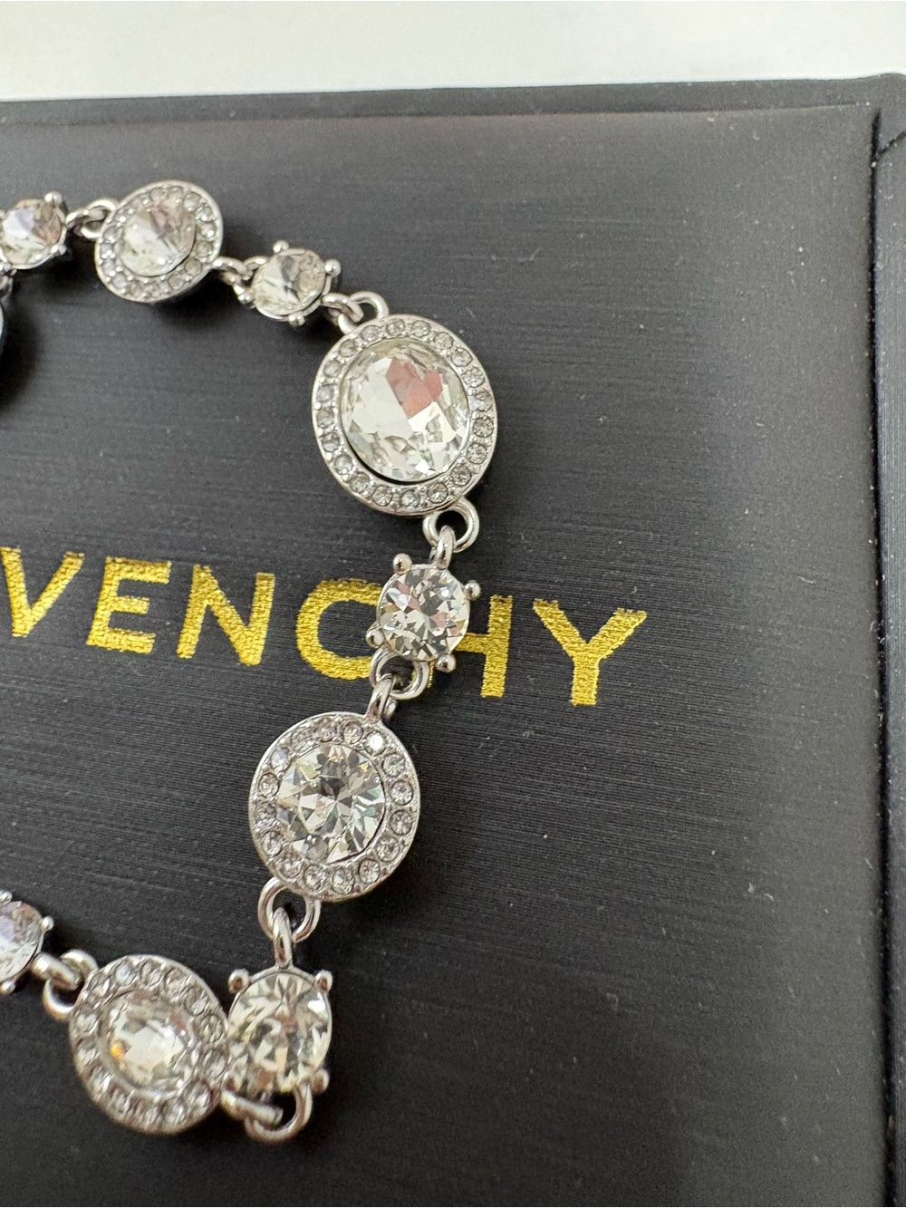 Givenchy Silver Crystal Link Bracelet - Picture 8 of 12